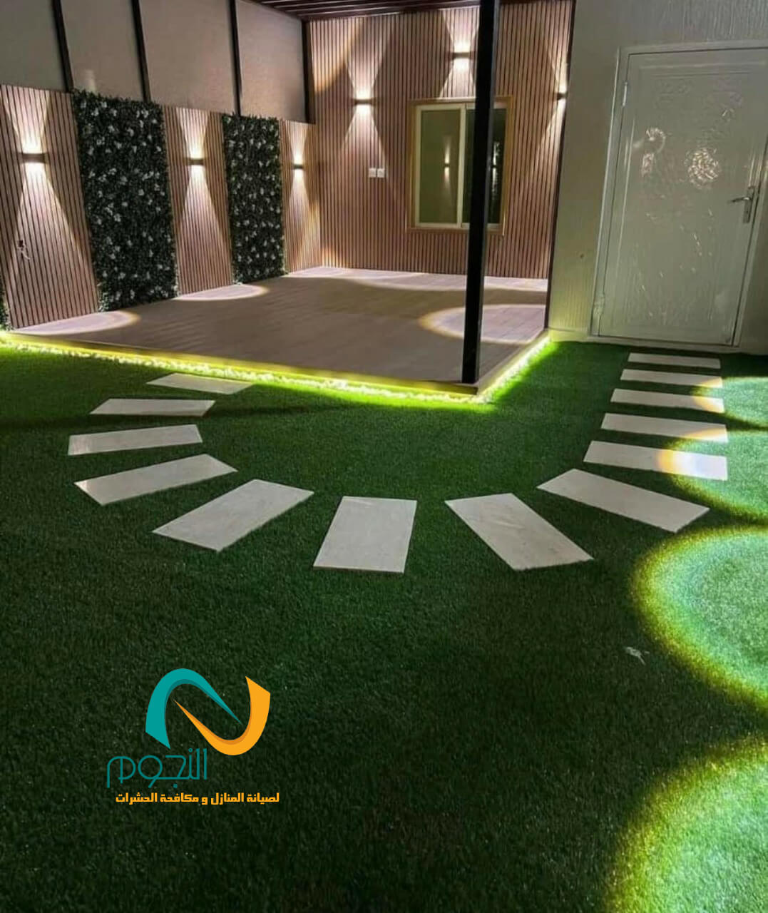 تنسيق حدائق استراحات