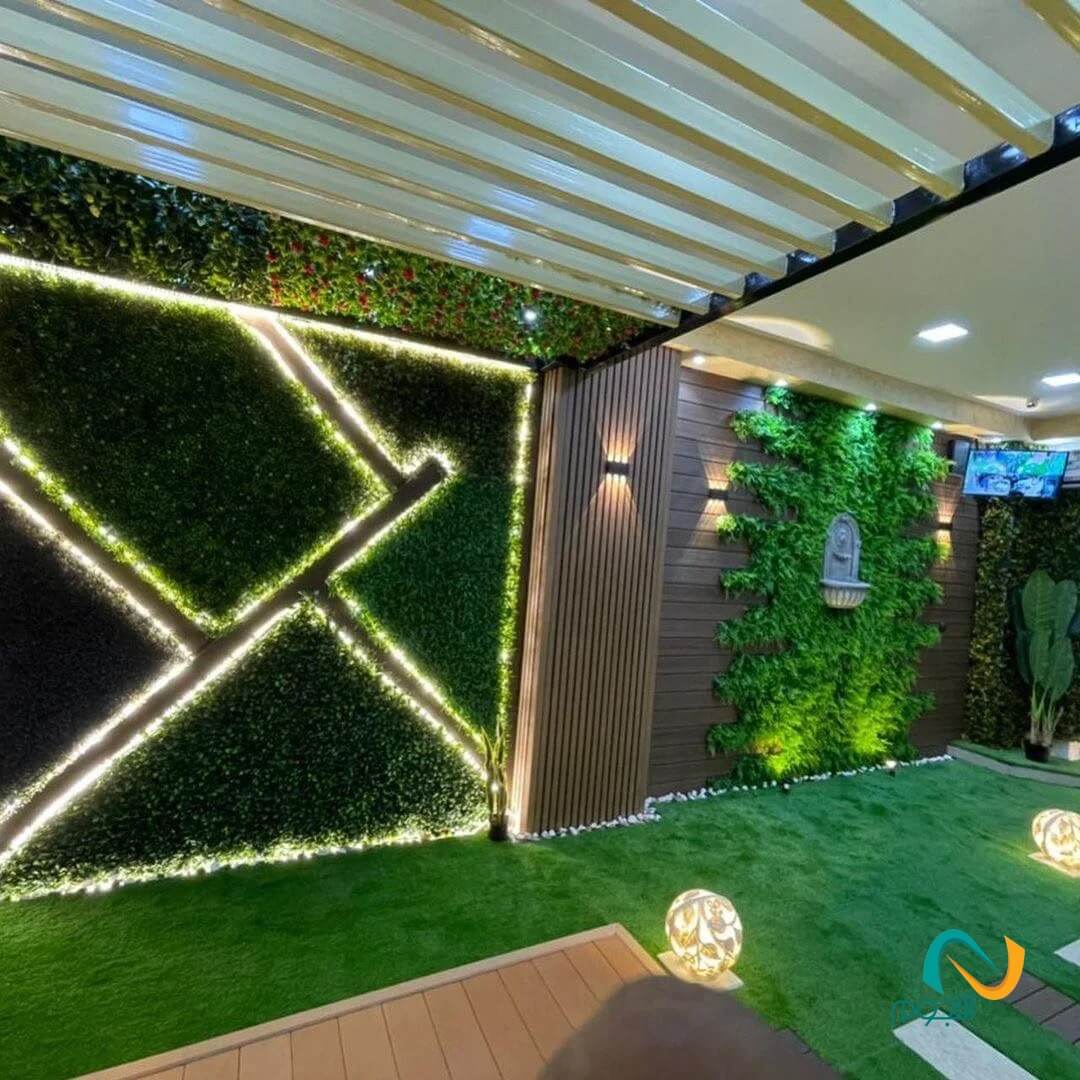 ديكور عشب جداري