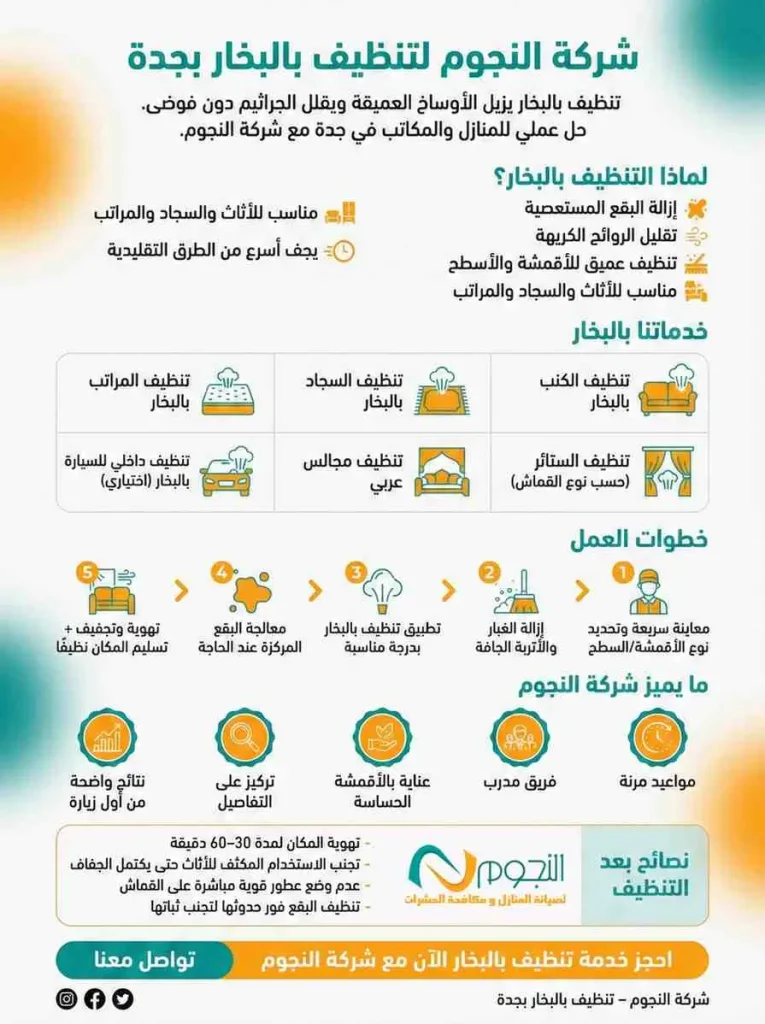 شركة تنظيف بالبخار بجدة